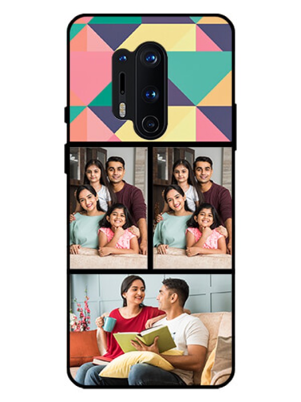 Custom Oneplus 8 Pro Custom Glass Phone Case  - Bulk Pic Upload Design