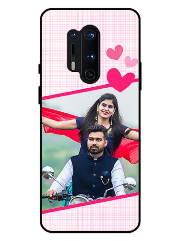 Custom Oneplus 8 Pro Custom Glass Phone Case  - Love Shape Heart Design