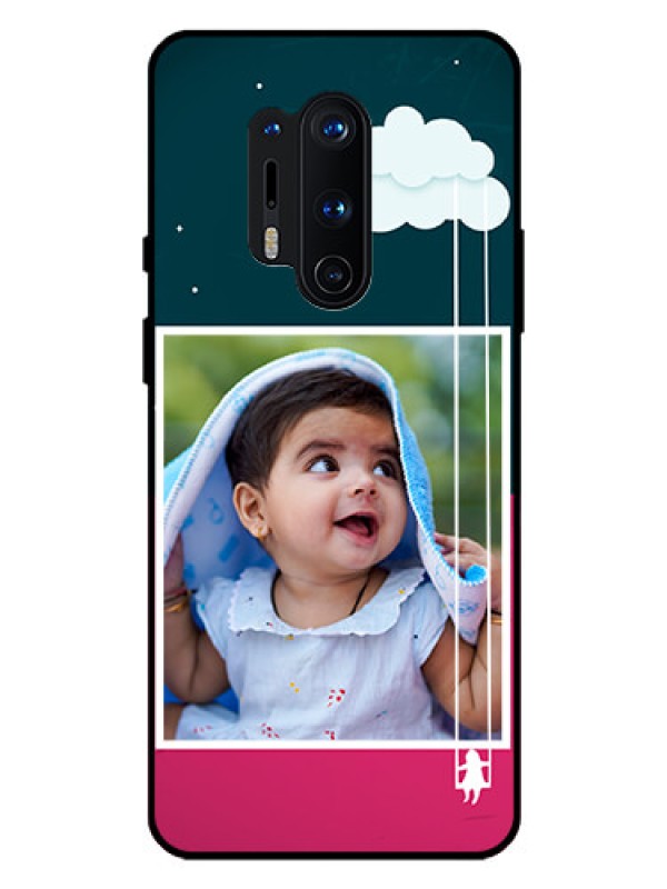 Custom Oneplus 8 Pro Custom Glass Phone Case  - Cute Girl with Cloud Design