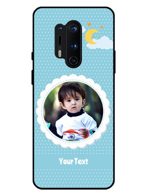 Custom Oneplus 8 Pro Personalised Glass Phone Case  - Violet Pattern Design