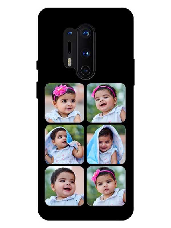 Custom Oneplus 8 Pro Photo Printing on Glass Case  - Multiple Pictures Design
