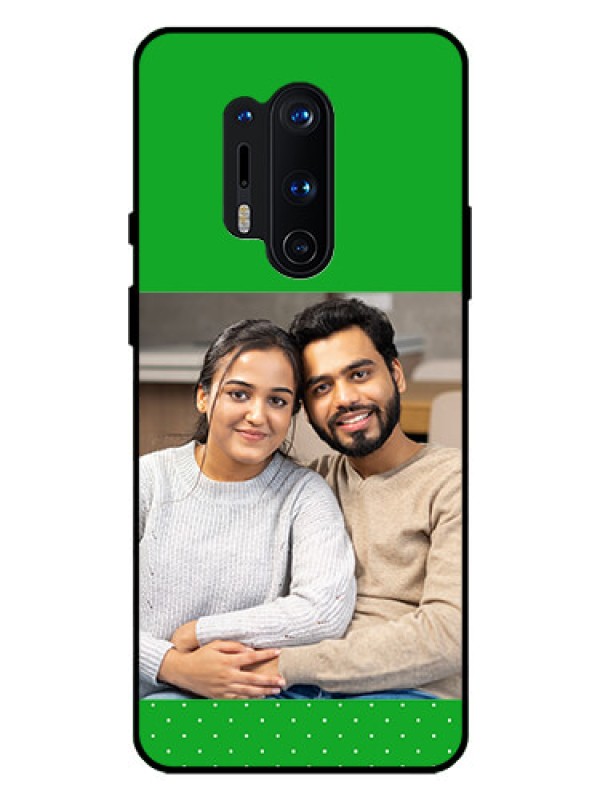 Custom Oneplus 8 Pro Personalized Glass Phone Case  - Green Pattern Design
