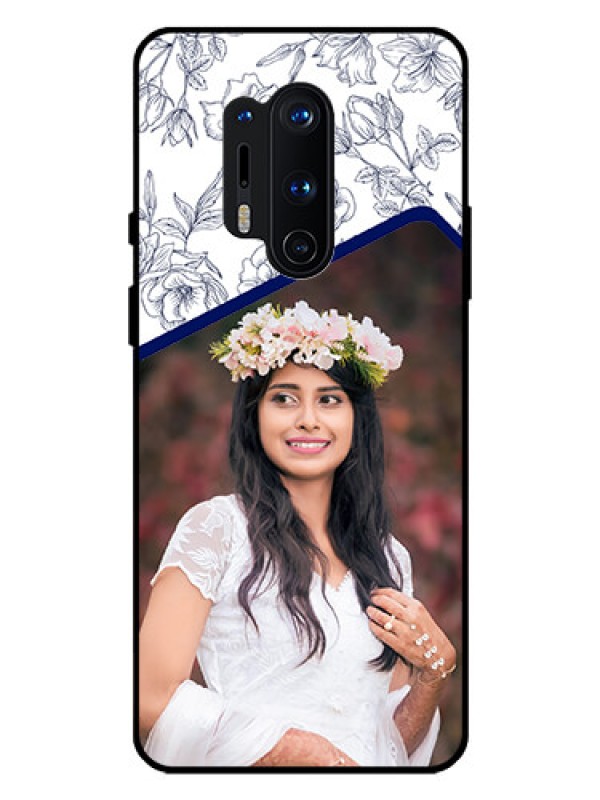 Custom Oneplus 8 Pro Personalized Glass Phone Case  - Premium Floral Design