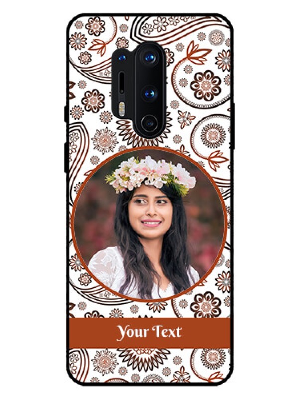 Custom Oneplus 8 Pro Custom Glass Mobile Case  - Abstract Floral Design 