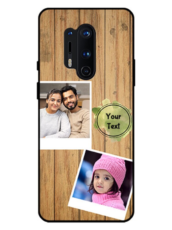 Custom Oneplus 8 Pro Custom Glass Phone Case  - Wooden Texture Design