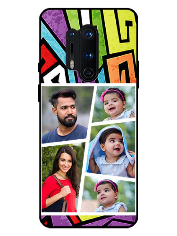 Custom Oneplus 8 Pro Custom Glass Phone Case  - Graffiti pattern Design