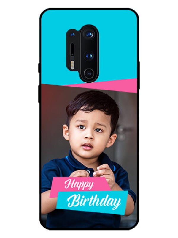 Custom Oneplus 8 Pro Personalized Glass Phone Case  - Image Holder with 2 Color Design