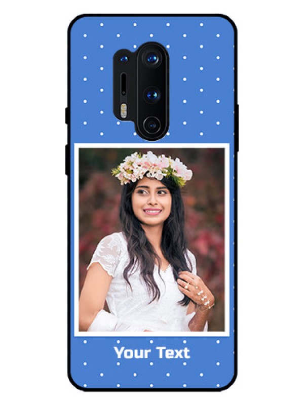 Custom Oneplus 8 Pro Photo Printing on Glass Case  - Polka dots design