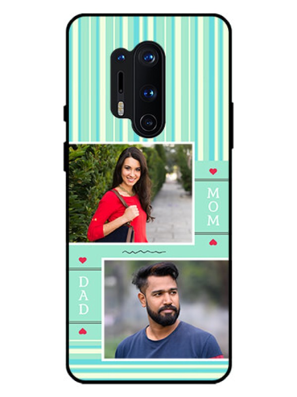 Custom Oneplus 8 Pro Custom Glass Phone Case  - Mom & Dad Pic Design