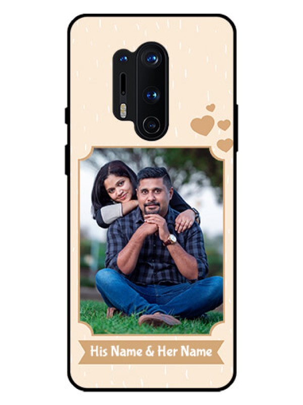Custom Oneplus 8 Pro Custom Glass Phone Case  - with confetti love design 