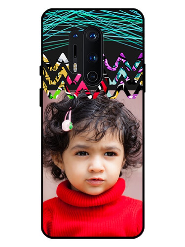 Custom Oneplus 8 Pro Personalized Glass Phone Case  - Neon Abstract Design