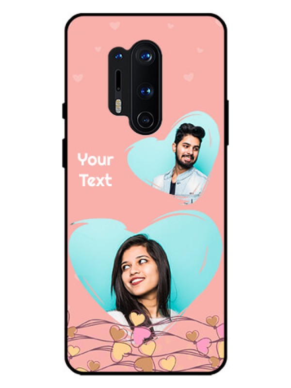 Custom Oneplus 8 Pro Custom Glass Mobile Case  - Love Doodle Design