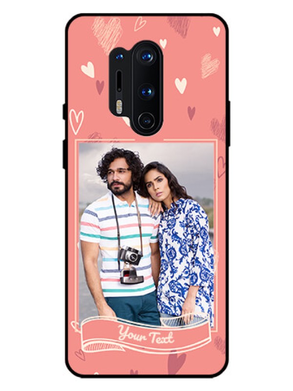Custom Oneplus 8 Pro Custom Glass Phone Case  - Love doodle art Design