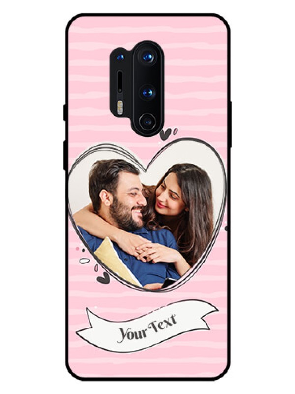 Custom Oneplus 8 Pro Custom Glass Phone Case  - Vintage Heart Design