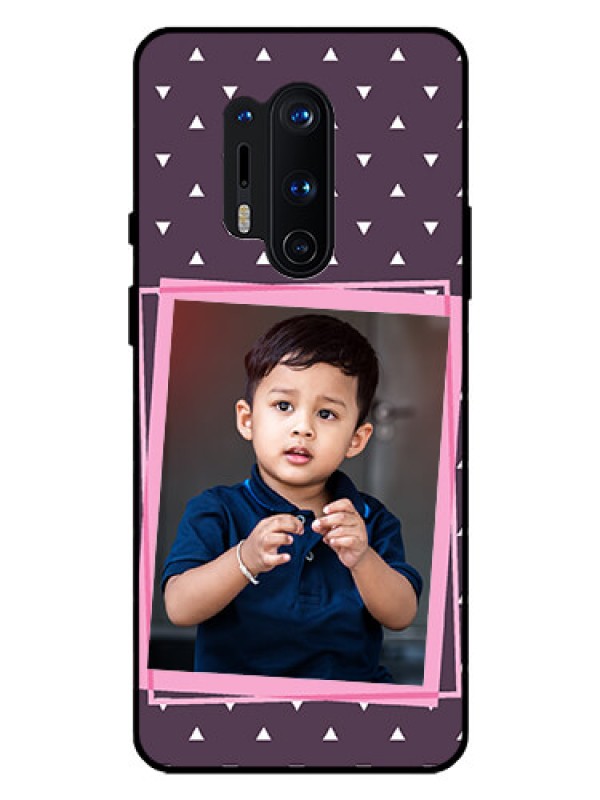 Custom Oneplus 8 Pro Custom Glass Mobile Case  - Triangle Pattern Dotted Design