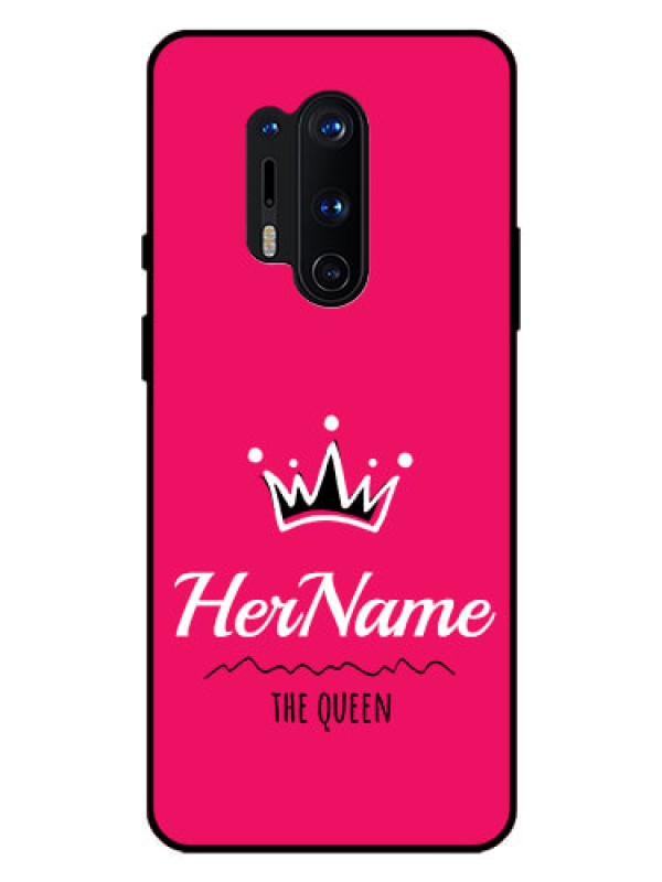 Custom Oneplus 8 Pro Glass Phone Case Queen with Name