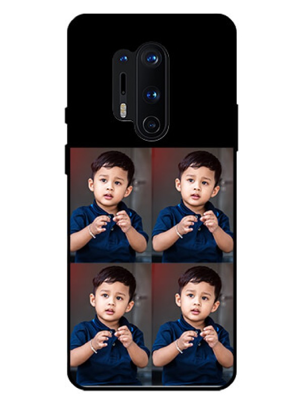 Custom Oneplus 8 Pro 4 Image Holder on Glass Mobile Cover