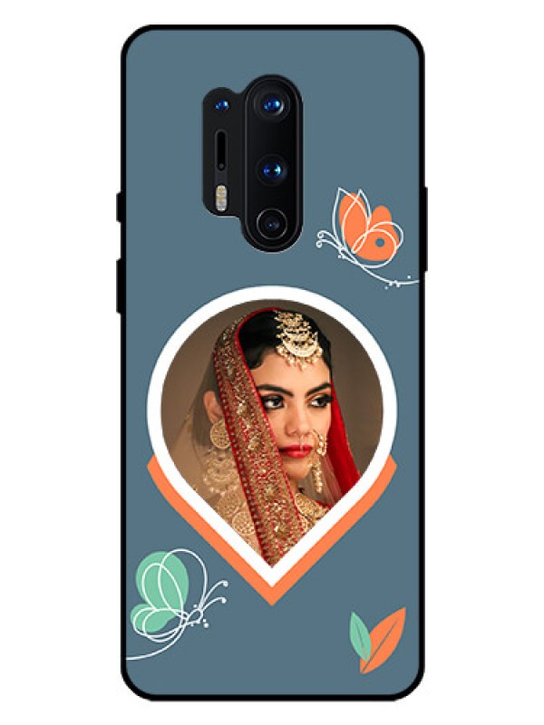 Custom OnePlus 8 Pro Custom Glass Mobile Case - Droplet Butterflies Design