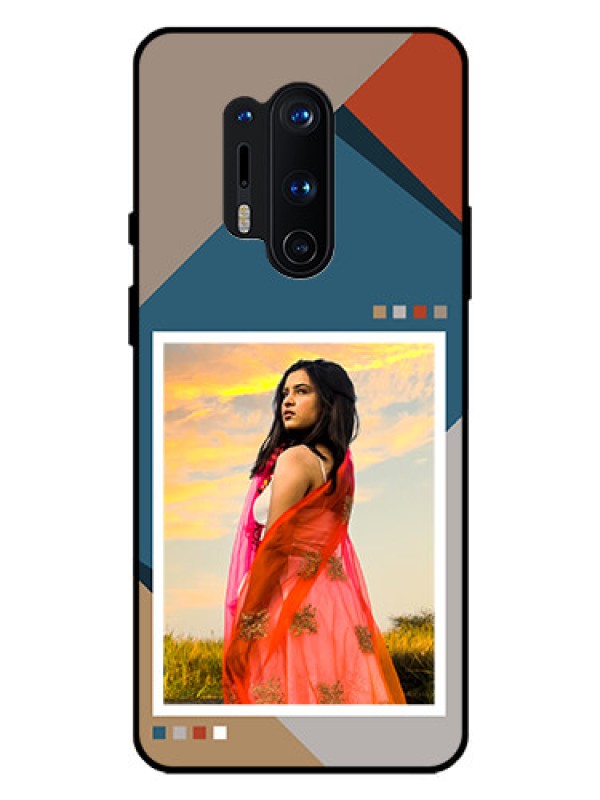Custom OnePlus 8 Pro Personalized Glass Phone Case - Retro color pallet Design