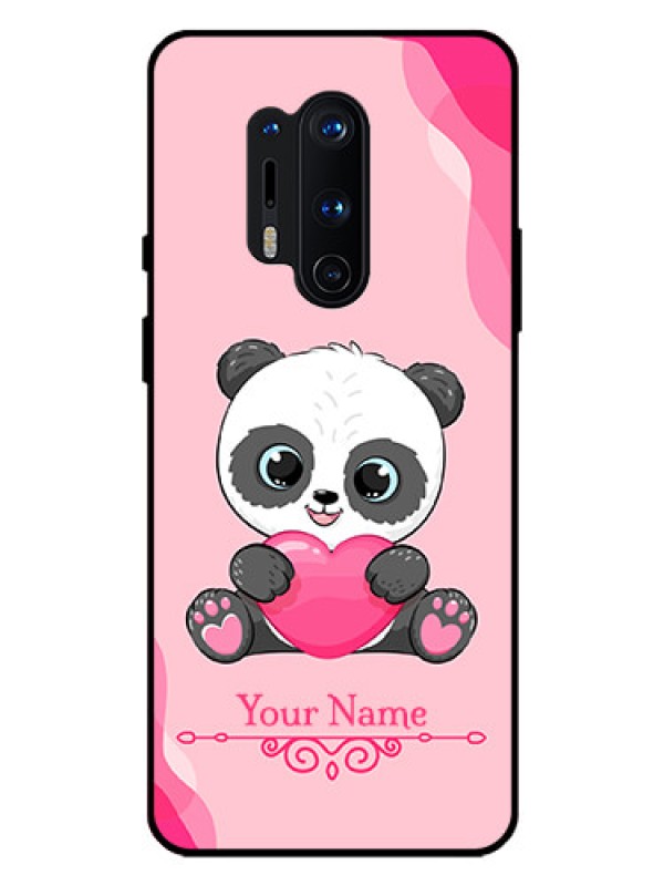 Custom OnePlus 8 Pro Custom Glass Mobile Case - Cute Panda Design
