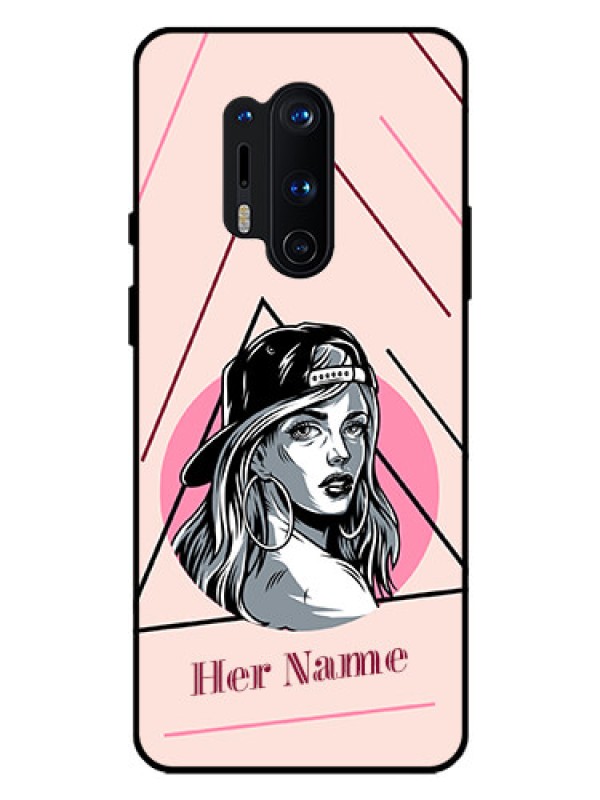 Custom OnePlus 8 Pro Personalized Glass Phone Case - Rockstar Girl Design
