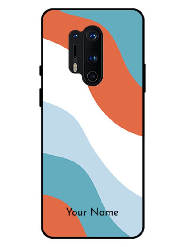 Custom OnePlus 8 Pro Custom Glass Mobile Case - coloured Waves Design