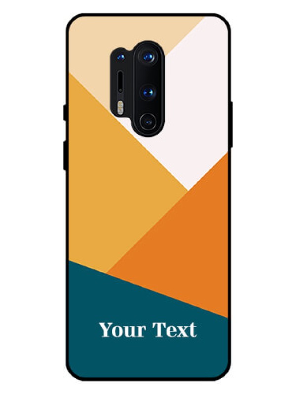 Custom OnePlus 8 Pro Personalized Glass Phone Case - Stacked Multi-colour Design