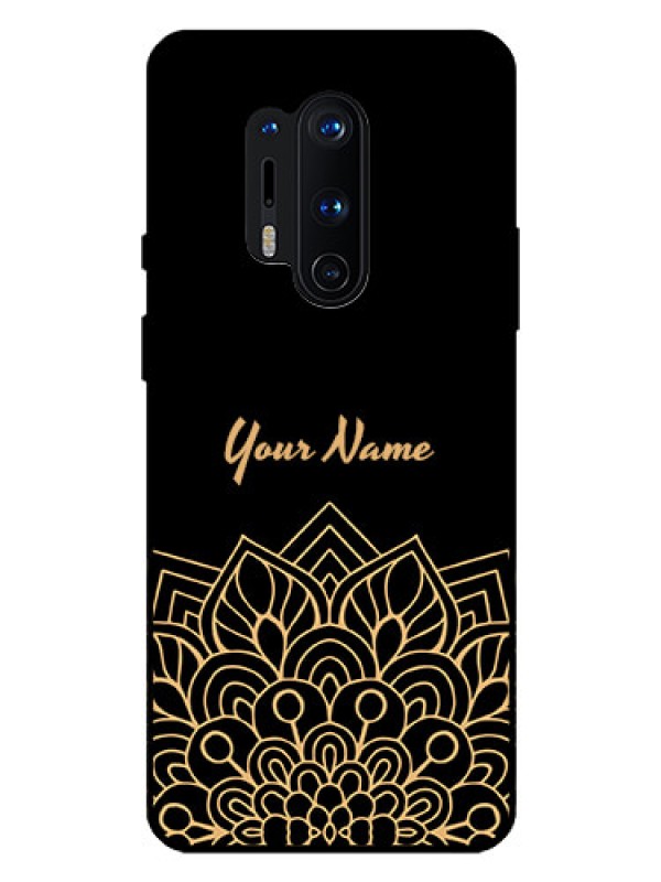 Custom OnePlus 8 Pro Custom Glass Phone Case - Golden mandala Design