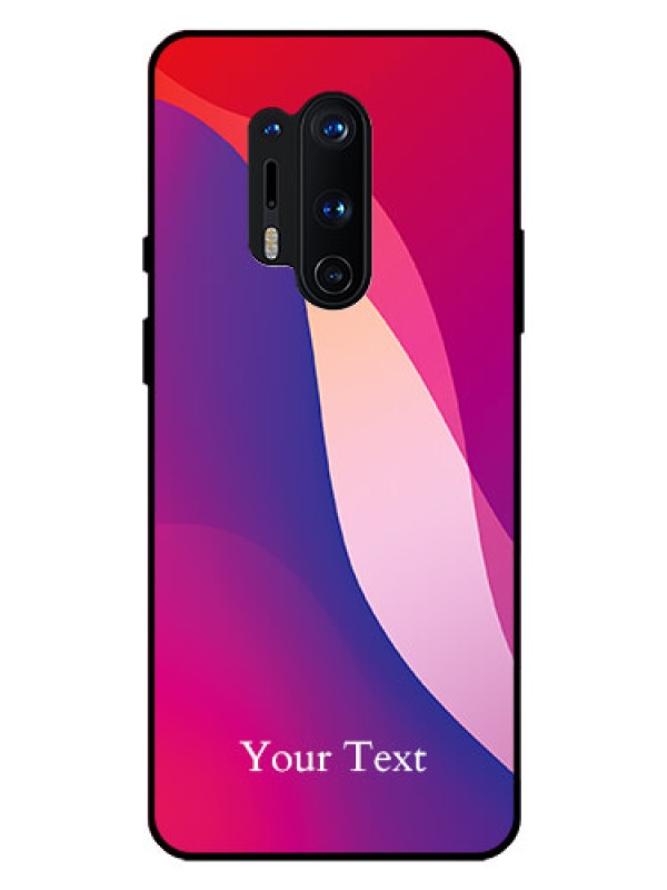 Custom OnePlus 8 Pro Personalized Glass Phone Case - Digital abstract Overlap Design