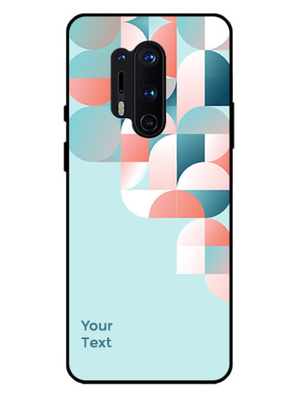 Custom OnePlus 8 Pro Custom Glass Phone Case - Stylish Semi-circle Pattern Design