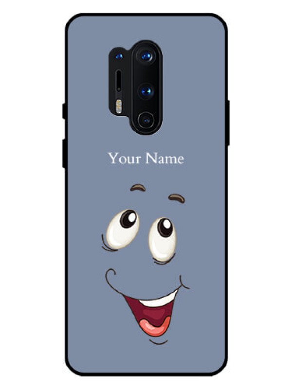 Custom OnePlus 8 Pro Photo Printing on Glass Case - Laughing Cartoon Face Design