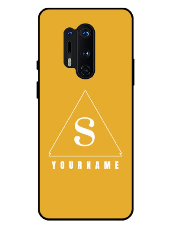 Custom OnePlus 8 Pro Personalized Glass Phone Case - simple triangle Design
