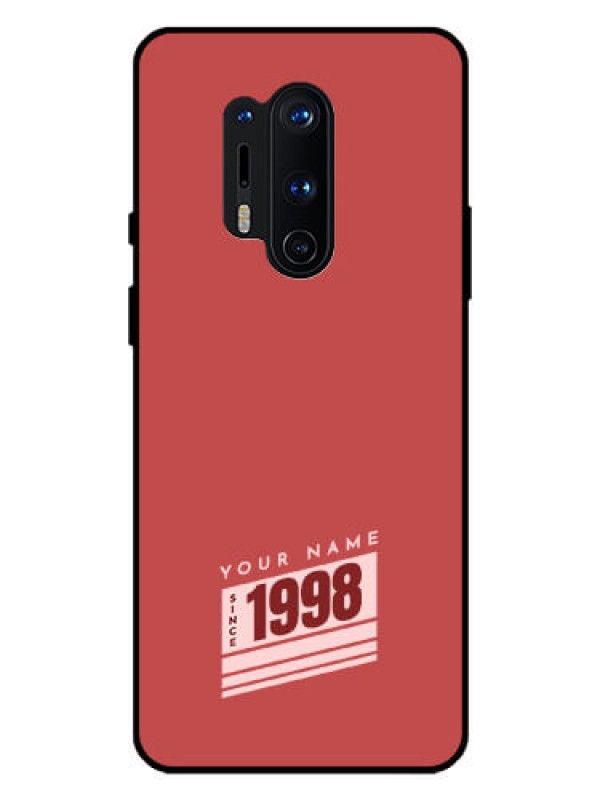Custom OnePlus 8 Pro Custom Glass Phone Case - Red custom year of birth Design