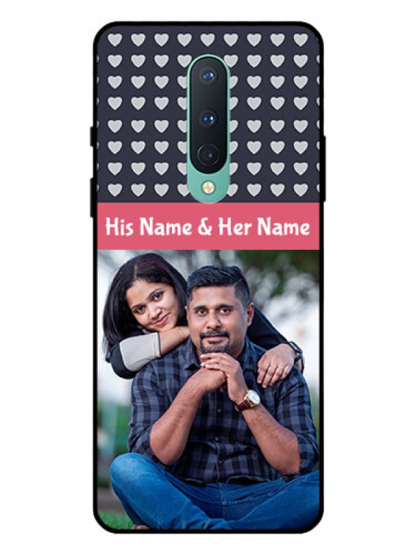 Custom OnePlus 8 Custom Glass Mobile Case  - Love Symbols Design
