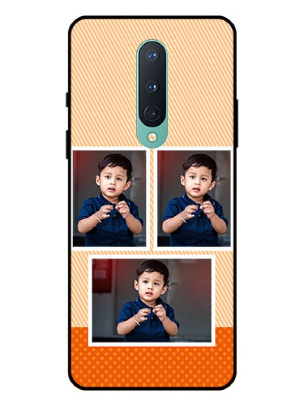 Custom OnePlus 8 Photo Printing on Glass Case  - Bulk Photos Upload Design
