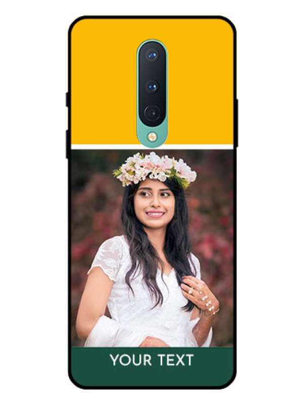 Custom OnePlus 8 Photo Printing on Glass Case  - Love You Design