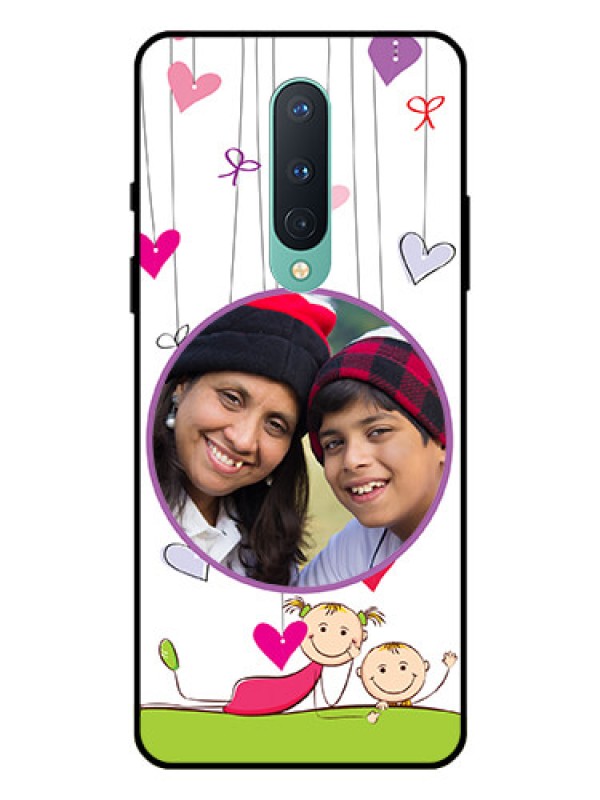 Custom OnePlus 8 Photo Printing on Glass Case  - Cute Kids Phone Case Design