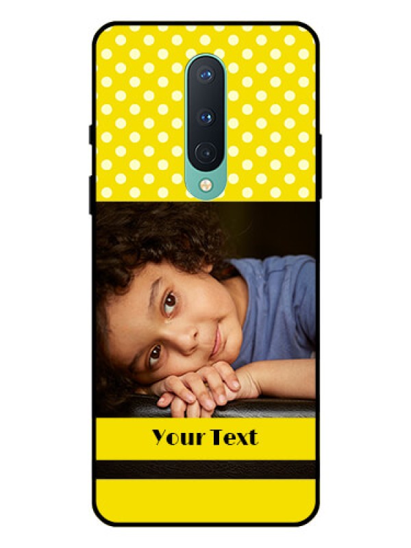 Custom OnePlus 8 Custom Glass Phone Case  - Bright Yellow Case Design