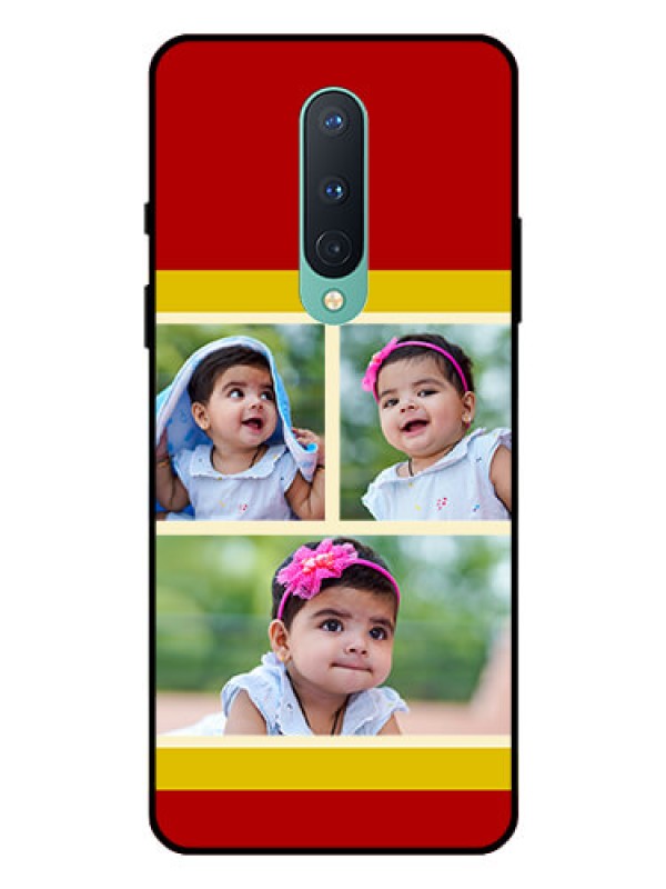 Custom OnePlus 8 Custom Glass Mobile Case  - Multiple Pic Upload Design