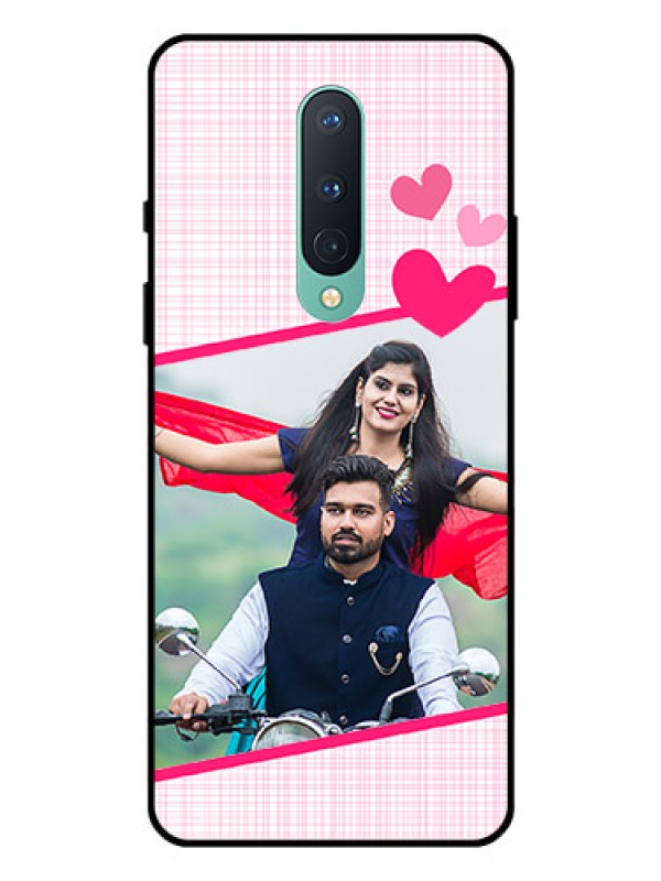 Custom OnePlus 8 Custom Glass Phone Case  - Love Shape Heart Design