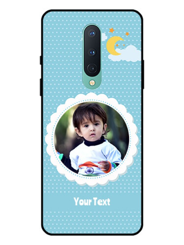 Custom OnePlus 8 Personalised Glass Phone Case  - Violet Pattern Design