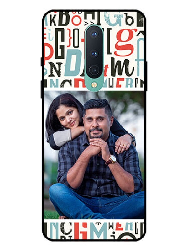 Custom OnePlus 8 Personalized Glass Phone Case  - Alphabet Design
