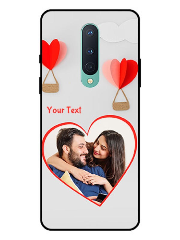 Custom OnePlus 8 Custom Glass Mobile Case  - Parachute Love Design