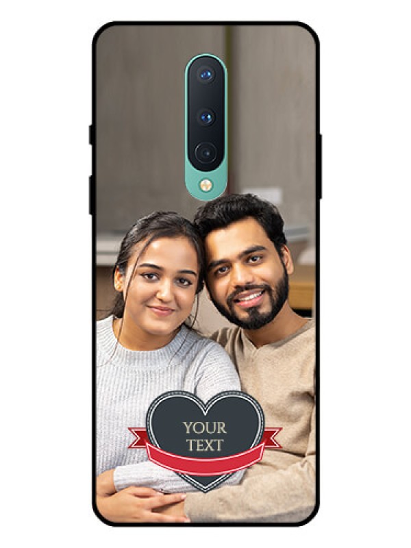 Custom OnePlus 8 Custom Glass Phone Case  - Just Married Couple Design
