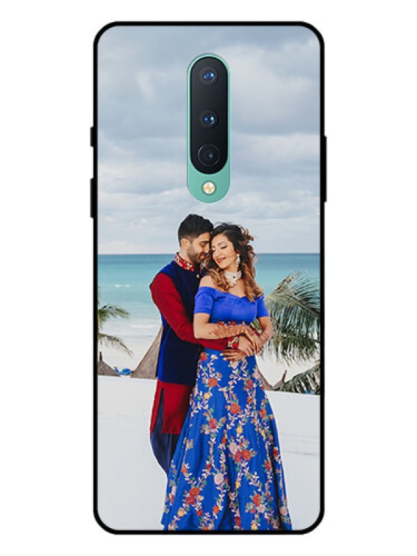 Custom OnePlus 8 Photo Printing on Glass Case  - Upload Full Picture Design
