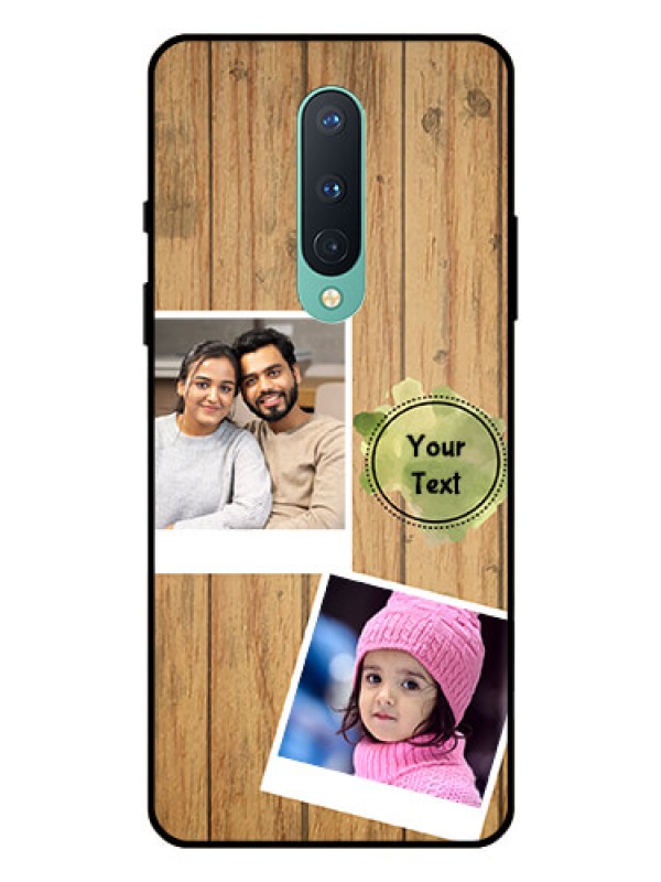 Custom OnePlus 8 Custom Glass Phone Case  - Wooden Texture Design