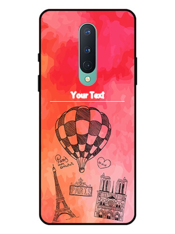 Custom OnePlus 8 Custom Glass Phone Case  - Paris Theme Design