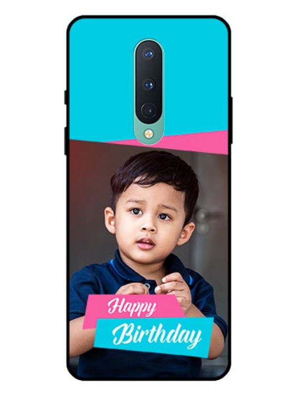 Custom OnePlus 8 Personalized Glass Phone Case  - Image Holder with 2 Color Design
