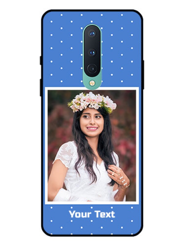 Custom OnePlus 8 Photo Printing on Glass Case  - Polka dots design