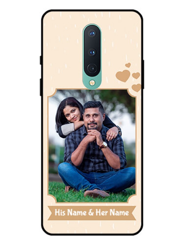 Custom OnePlus 8 Custom Glass Phone Case  - with confetti love design 